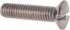 Value Collection - M6x1.00 Metric Coarse, 25mm OAL Slotted Drive Machine Screw - Oval Head, Grade 316 & A4 Stainless Steel, Uncoated, Without Washer - Benchmark Tooling