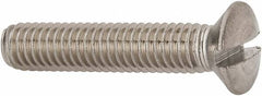 Value Collection - M6x1.00 Metric Coarse, 30mm OAL Slotted Drive Machine Screw - Oval Head, Grade 316 & A4 Stainless Steel, Uncoated, Without Washer - Benchmark Tooling