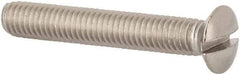 Value Collection - M6x1.00 Metric Coarse, 40mm OAL Slotted Drive Machine Screw - Oval Head, Grade 316 & A4 Stainless Steel, Uncoated, Without Washer - Benchmark Tooling