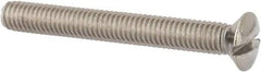 Value Collection - M6x1.00 Metric Coarse, 50mm OAL Slotted Drive Machine Screw - Oval Head, Grade 316 & A4 Stainless Steel, Uncoated, Without Washer - Benchmark Tooling