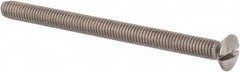 Value Collection - M6x1.00 Metric Coarse, 80mm OAL Slotted Drive Machine Screw - Oval Head, Grade 316 & A4 Stainless Steel, Uncoated, Without Washer - Benchmark Tooling