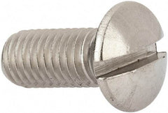 Value Collection - M8x1.25 Metric Coarse, 20mm OAL Slotted Drive Machine Screw - Oval Head, Grade 316 & A4 Stainless Steel, Uncoated, Without Washer - Benchmark Tooling