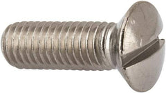 Value Collection - M8x1.25 Metric Coarse, 25mm OAL Slotted Drive Machine Screw - Oval Head, Grade 316 & A4 Stainless Steel, Uncoated, Without Washer - Benchmark Tooling