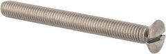 Value Collection - M8x1.25, 80mm OAL Slotted Drive Machine Screw - Oval Head, Grade 316 & A4 Stainless Steel, Uncoated, Without Washer - Benchmark Tooling