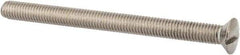 Value Collection - M8x1.25 Metric Coarse, 100mm OAL Slotted Drive Machine Screw - Oval Head, Grade 316 & A4 Stainless Steel, Uncoated, Without Washer - Benchmark Tooling