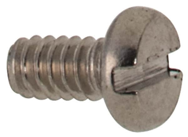 Value Collection - M1.6x0.35 Metric Coarse, 3mm Length Under Head Slotted Drive Machine Screw - Fillister Head, Grade 316 & A4 Stainless Steel, Uncoated, Without Washer - Benchmark Tooling