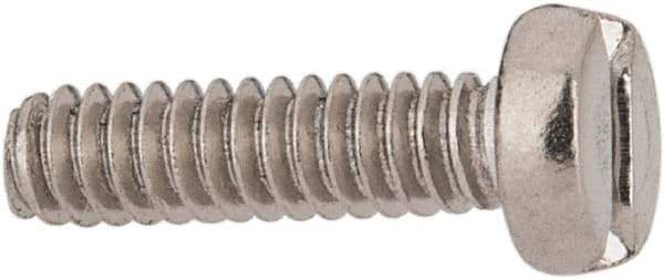 Value Collection - M1.6x0.35 Metric Coarse, 6mm Length Under Head Slotted Drive Machine Screw - Fillister Head, Grade 316 & A4 Stainless Steel, Uncoated, Without Washer - Benchmark Tooling