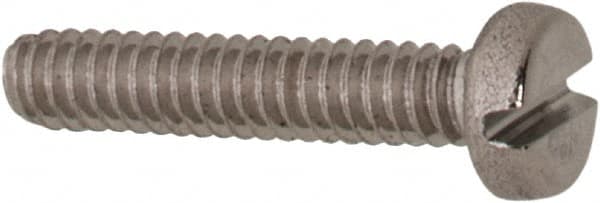 Value Collection - M1.6x0.35 Metric Coarse, 8mm Length Under Head Slotted Drive Machine Screw - Fillister Head, Grade 316 & A4 Stainless Steel, Uncoated, Without Washer - Benchmark Tooling