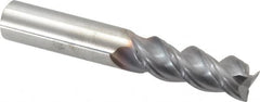 Niagara Cutter - 3/8", 3 Flute, Single End, Solid Carbide, 0.01" Corner Radius End Mill - 2-1/2" OAL, 45° Helix, Right Hand Flute, 1" LOC, Right Hand Cut - Benchmark Tooling