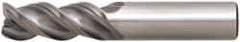 Niagara Cutter - 3/4", 3 Flute, Single End, Solid Carbide, 0.19" Corner Radius End Mill - 5" OAL, 45° Helix, Right Hand Flute, 2-1/4" LOC, Right Hand Cut - Benchmark Tooling