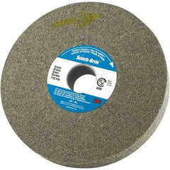 3M - 6" Diam, 0.37" Face Width, 1" Center Hole, Fine Grade, Silicon Carbide Deburring Wheel - Convolute, Density 8 Grade - Benchmark Tooling