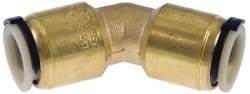 Watts - 3/4" Outside Diam, Lead Free Brass Push-to-Connect Tube 45° Union Elbow - 250 Max psi, Tube to Tube Connection, EPDM O-Ring, Lead-Free - Benchmark Tooling