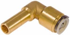 Watts - 3/8" Outside Diam, Lead Free Brass Tube to Stem Elbow - 250 Max psi, Push-Fit Connection, EPDM O-Ring, Lead-Free - Benchmark Tooling