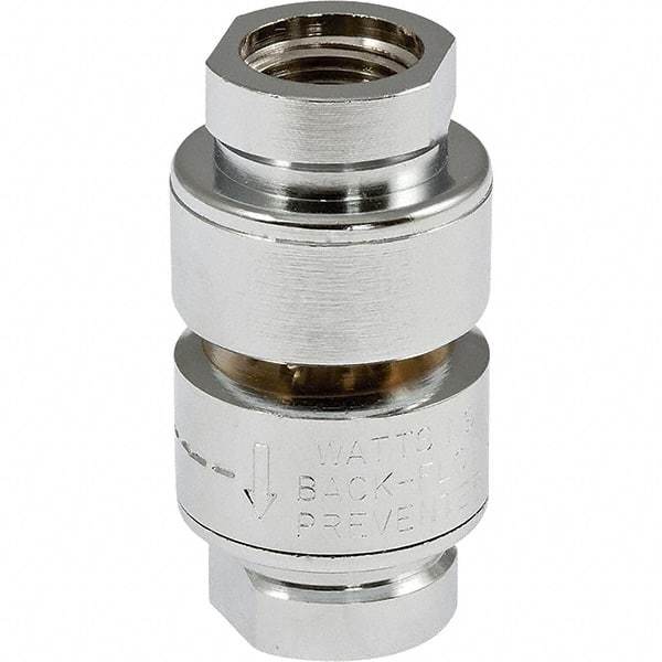 Watts - Vacuum-Breaker Valves Type: Dual Check Material: Chrome Plated Brass - Benchmark Tooling