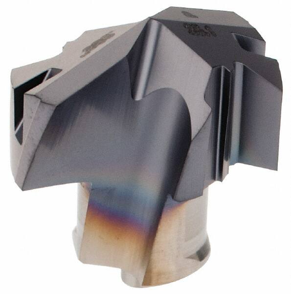 Iscar - Series ICP, 0.988" Diam Grade IC908 140° Replaceable Drill Tip - Carbide, TiAlN Finish, 25 Seat Size, Through Coolant - Benchmark Tooling