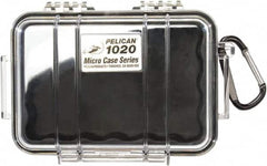 Pelican Products, Inc. - 4-3/4" Wide x 2-1/8" High, Clamshell Hard Case - Clear/Black, Polycarbonate - Benchmark Tooling