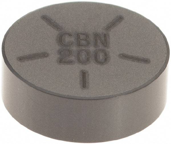 Seco - RNGN32 Grade CBN200 PCBN Turning Insert - Uncoated, Round, 3/8" Inscr Circle, 1/8" Thick - Benchmark Tooling
