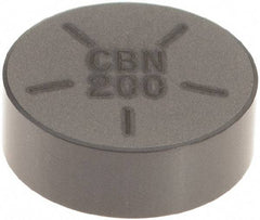 Seco - RNGN32 Grade CBN200 PCBN Turning Insert - Uncoated, Round, 3/8" Inscr Circle, 1/8" Thick - Benchmark Tooling
