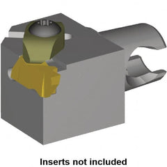 Kennametal - Insert Style NG 2L, 25mm Head Length, Right Hand Cut, External Modular Threading Cutting Unit Head - System Size KM20, 17mm Center to Cutting Edge, Series Top Notch - Benchmark Tooling