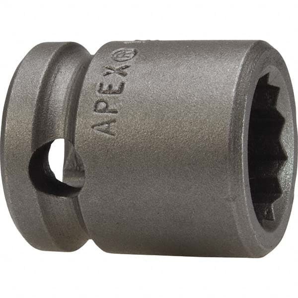 Impact Socket: 3/8″ Drive, Square Drive 6-Point, 38.1 mm OAL