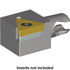 Kennametal - Right Hand Cut, Size KM12, TC.. Insert Compatiblity, Modular Turning & Profiling Cutting Unit Head - 8mm Ctr to Cutting Edge, 20mm Head Length, Series KM Micro - Benchmark Tooling