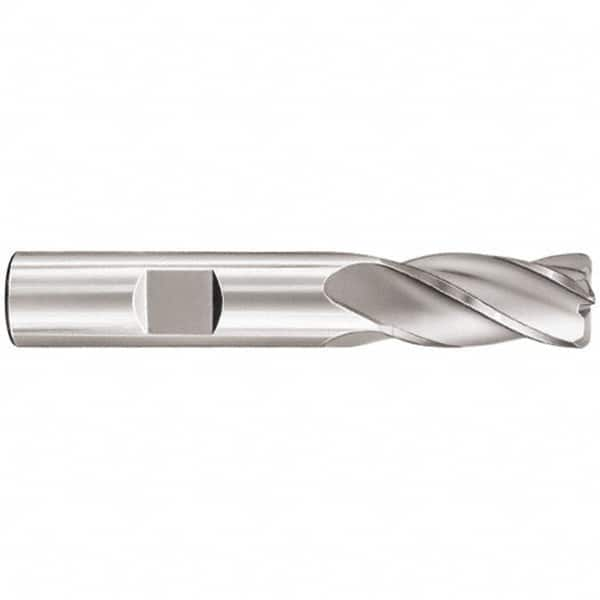 SGS - 3/4", 4 Flute, Single End, Solid Carbide, 1/8" Corner Radius End Mill - 4" OAL, 30° Helix, Right Hand Flute, 1-1/2" LOC, Right Hand Cut - Benchmark Tooling