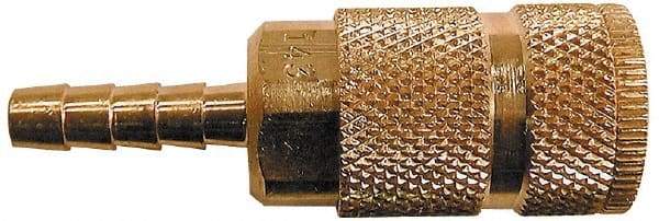 Coilhose Pneumatics - Hose Barb Industrial Pneumatic Hose Coupler - Brass, 3/8" Body Diam, 3/8" Hose ID - Benchmark Tooling