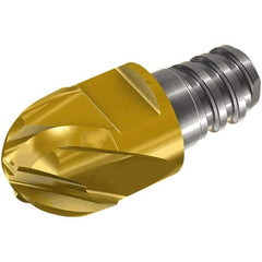 Iscar - MM EC Grade IC908 Carbide End Milling Tip Insert - TiAlN Finish, 4 Flutes, 3/16" Cutting Diam, 0.27" Depth of Cut, 0.591" Extension, 45° Helix - Benchmark Tooling