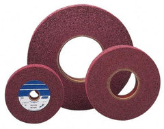Norton - 6" Diam, 1" Face Width, 1" Center Hole, Medium Grade, Aluminum Oxide Deburring Wheel - Convolute, Medium Density 6 Grade, 6,000 RPM - Benchmark Tooling