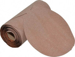 Norton - 6" Diam, 400 Grit Aluminum Oxide Adhesive PSA Disc - Super Fine Grade, Natural, B Weighted Backing, Flexible - Benchmark Tooling