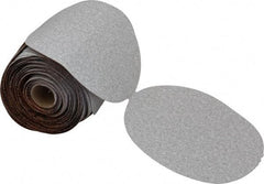 Norton - 6" Diam, 80 Grit Aluminum Oxide Adhesive PSA Disc - Coarse Grade, Natural, B Weighted Backing, Flexible - Benchmark Tooling