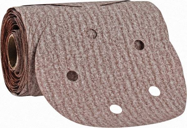 Norton - 5" Diam, 150 Grit Aluminum Oxide Adhesive PSA Disc - Medium Grade, Natural, B Weighted Backing, Flexible - Benchmark Tooling