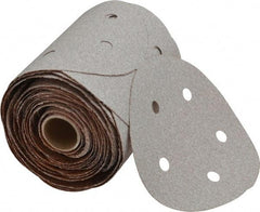 Norton - 5" Diam, 80 Grit Aluminum Oxide Adhesive PSA Disc - Coarse Grade, Natural, B Weighted Backing, Flexible - Benchmark Tooling