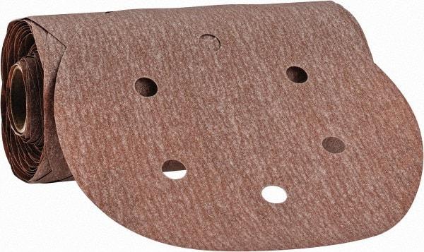 Norton - 6" Diam, 320 Grit Aluminum Oxide Adhesive PSA Disc - Very Fine Grade, Natural, B Weighted Backing, Flexible - Benchmark Tooling