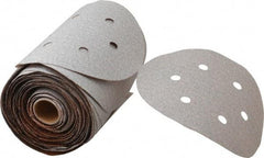 Norton - 6" Diam, 80 Grit Aluminum Oxide Adhesive PSA Disc - Coarse Grade, Natural, B Weighted Backing, Flexible - Benchmark Tooling