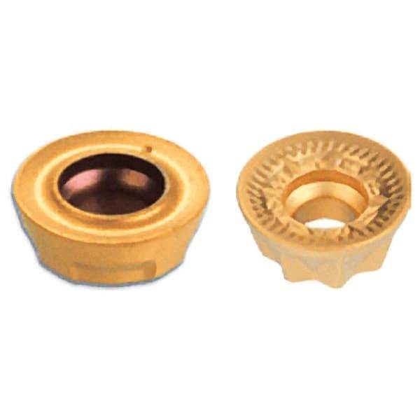 Iscar - RXCW0702 Grade IC928 Carbide Milling Insert - TiAlN Finish, 0.0945" Thick, 7mm Inscribed Circle - Benchmark Tooling