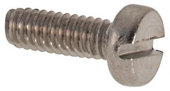 Value Collection - M2x0.40 Metric Coarse, 6mm Length Under Head Slotted Drive Machine Screw - Fillister Head, Grade 316 & A4 Stainless Steel, Uncoated, Without Washer - Benchmark Tooling