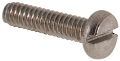 Value Collection - M2x0.40 Metric Coarse, 8mm Length Under Head Slotted Drive Machine Screw - Fillister Head, Grade 316 & A4 Stainless Steel, Uncoated, Without Washer - Benchmark Tooling