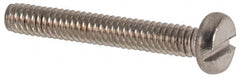 Value Collection - M2x0.40 Metric Coarse, 14mm Length Under Head Slotted Drive Machine Screw - Fillister Head, Grade 316 & A4 Stainless Steel, Uncoated, Without Washer - Benchmark Tooling