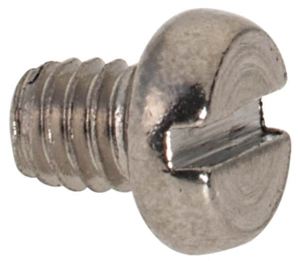 Value Collection - M2.5x0.45 Metric Coarse, 3mm Length Under Head Slotted Drive Machine Screw - Fillister Head, Grade 316 & A4 Stainless Steel, Uncoated, Without Washer - Benchmark Tooling