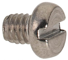 Value Collection - M2.5x0.45 Metric Coarse, 3mm Length Under Head Slotted Drive Machine Screw - Fillister Head, Grade 316 & A4 Stainless Steel, Uncoated, Without Washer - Benchmark Tooling