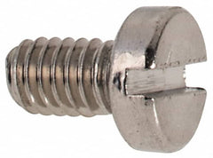Value Collection - M2.5x0.45 Metric Coarse, 4mm Length Under Head Slotted Drive Machine Screw - Fillister Head, Grade 316 & A4 Stainless Steel, Uncoated, Without Washer - Benchmark Tooling
