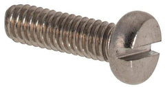 Value Collection - M2.5x0.45 Metric Coarse, 8mm Length Under Head Slotted Drive Machine Screw - Fillister Head, Grade 316 & A4 Stainless Steel, Uncoated, Without Washer - Benchmark Tooling