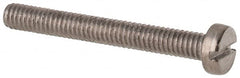 Value Collection - M2.5x0.45 Metric Coarse, 20mm Length Under Head Slotted Drive Machine Screw - Fillister Head, Grade 316 & A4 Stainless Steel, Uncoated, Without Washer - Benchmark Tooling