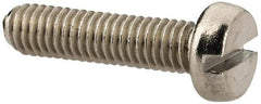 Value Collection - M3x0.50 Metric Coarse, 12mm Length Under Head Slotted Drive Machine Screw - Fillister Head, Grade 316 & A4 Stainless Steel, Uncoated, Without Washer - Benchmark Tooling