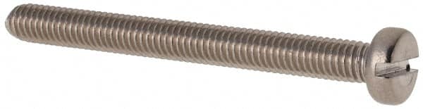 Value Collection - M3x0.50 Metric Coarse, 30mm Length Under Head Slotted Drive Machine Screw - Fillister Head, Grade 316 & A4 Stainless Steel, Uncoated, Without Washer - Benchmark Tooling