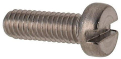Value Collection - M4x0.70 Metric Coarse, 12mm Length Under Head Slotted Drive Machine Screw - Fillister Head, Grade 316 & A4 Stainless Steel, Uncoated, Without Washer - Benchmark Tooling