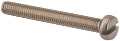 Value Collection - M4x0.70 Metric Coarse, 35mm Length Under Head Slotted Drive Machine Screw - Fillister Head, Grade 316 & A4 Stainless Steel, Uncoated, Without Washer - Benchmark Tooling