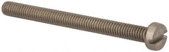 Value Collection - M4x0.70 Metric Coarse, 45mm Length Under Head Slotted Drive Machine Screw - Fillister Head, Grade 316 & A4 Stainless Steel, Uncoated, Without Washer - Benchmark Tooling