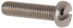 Value Collection - M5x0.80 Metric Coarse, 20mm Length Under Head Slotted Drive Machine Screw - Fillister Head, Grade 316 & A4 Stainless Steel, Uncoated, Without Washer - Benchmark Tooling
